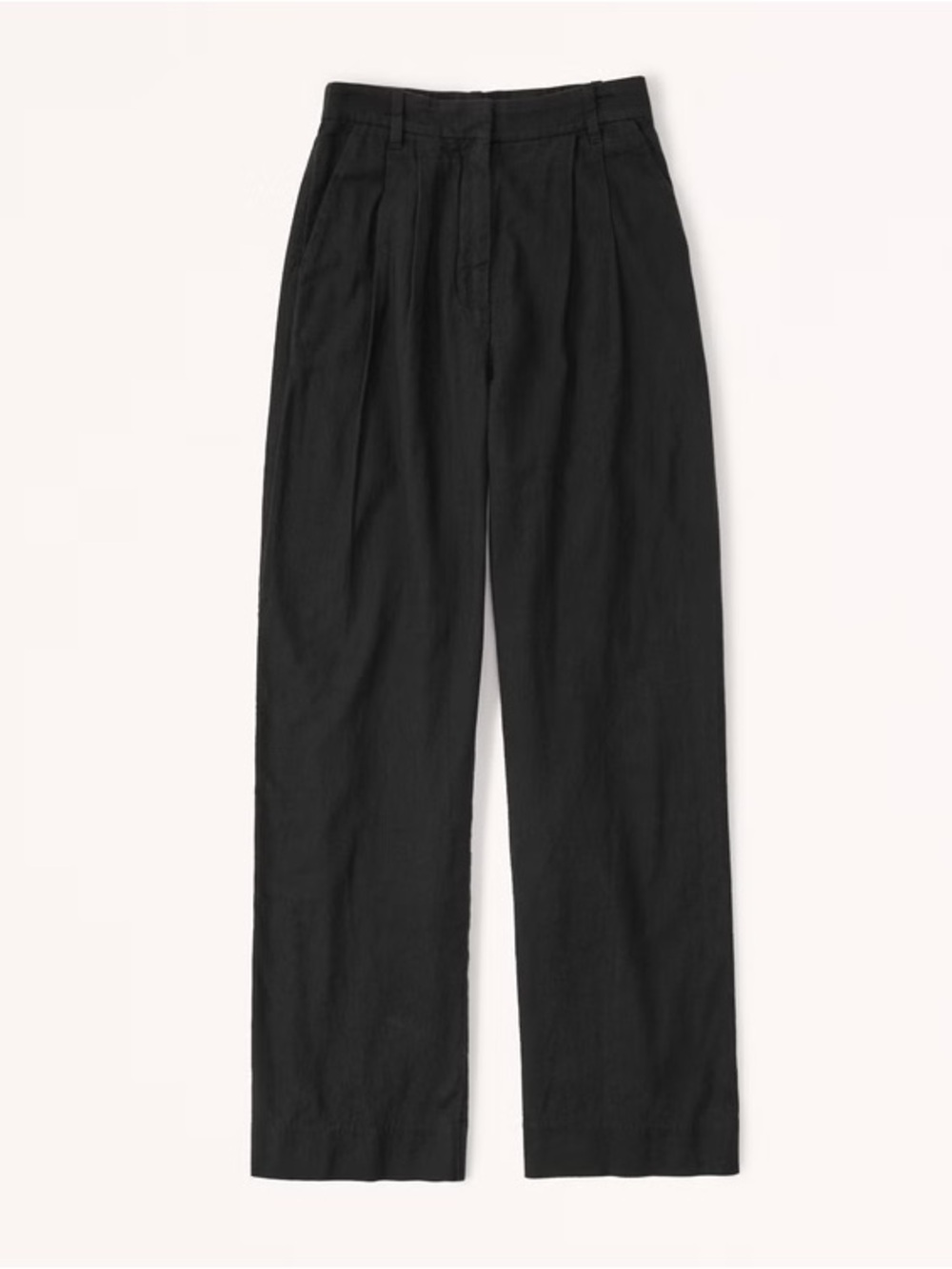 Abercrombie & Fitch Curve Love Linen Blend Pants Black M